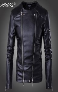 Ganze Avirex Fliegerjacke Pelz Halsband echte Lederjacke Männer Winter dunkelbrauner Schaffellmantel Pilot Bomber Jacke2947821