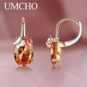 Stud Womens Earrings Amber Dropped Zirconia Rose Gold Plated Customized Exquisite Jewelry Earrings Q240517