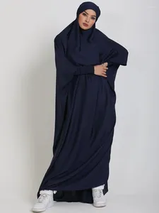 Abbigliamento etnico Donne musulmane Jilbab Preghiera Abito Abito Abita con cappuccio Abaya Fashion Islamic Dubai Robe Turkish Moder Hijab Set Ramadan