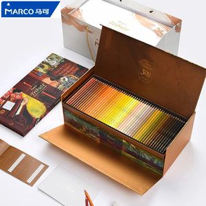 Marco Tribute 300 Cores Caixa de presente de luxo Lápis coloridos Conjunto de petróleo mestre Oil Limited Color Lápis Supplias de arte para artistas Coleção 240511
