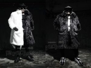 Bütün erkekler uzun sahte kürk ceketleri kış kürk moda kalınlaşan yaka çoklu ceketler schwarzen pelzmantel shippin3178832