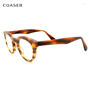 Sunglasses Frames Trend Vintage Style Great Acetate Glasses Frame Women Wide Round Men Prescription Optical Eyeglasses Art Designer Eyewear