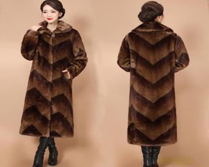 Women039S Fur Faux Mink 2021ジャケット女性冬の贅沢なコートプラスサイズルーズM6xl女性厚い暖かいファッションコートパーカーS1260875