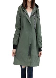 Trench Płaszcz damski Windbreaker Coats Bluzy Top plus rozmiar Slim Stude Ubrania baseballowe Średnia długość wiatrówki płaszcze1716173