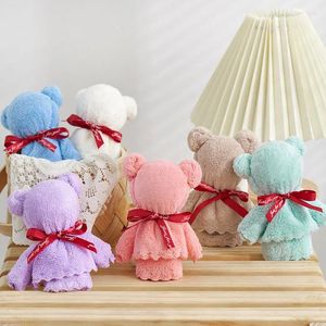 Party Favor Cartoon Cute Coral Velvet Bear Towel Holiday Birthday Wedding Valentine's Day Christmas Souvenir Gift Household