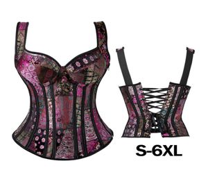 Corse sexy Steampunk Cirset Plus Times Retro Bustier Party Dress Black Lattupup Corselet Women Top1660133