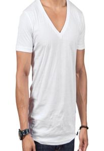 MEN039S Kleidung Sommer Basic T -Shirt mit Vneck Sada Cotton Casual Shortsleeved White Black Grey Stylish Casual Gym Tops Tee7061381