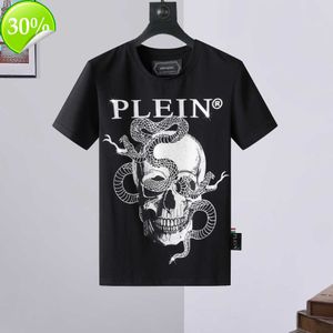 Pleinxplein Pp Mens T-shirts Original Design Summer Shirt Plein T-shirt Cotton Rhinestone Skulls Pattern Short Sleeve 772 Color