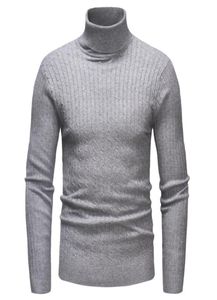 Mężczyźni Knitte Sweter Turtleeck Solid Kolor swobodny swetry Slim Fit Knitted Pullover Duży rozmiar 5xl Knitwear7581186