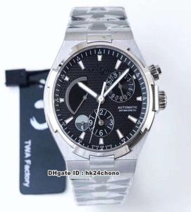 TWA 42 mm zagraniczne podwójna rezerwacja mocy CAL1222 SC Automatyczne męskie zegarek 47450B01A9227 Black Dial Bransoletka ze stali nierdzewnej Gen5251574