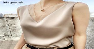 Summer Elegant Tunic Womens Black Bluses Vintage Office Satin Silk Blue Basic Chiffon Tops Shirt For Women Blusas 13573 2206183390937