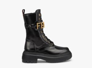 2022 New Graphy Martin Boots Black Open Brim Beaded Leather Fabric with Gold Metal AccessoriesアイレットZipperファッショナブルAvantga4072925