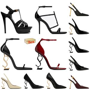 Mulheres com caixa de saltos altos sandálias de designers lady clássicos patentear salto de camurça bombas de slingback slides plataforma couro ouro lenço de leopardo de ouro chinelos de casamento