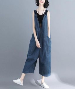 Oversize Fashion Jeans Jumpsuits Shorts Summer Street Distressed Denim Bib Overalls For Woman Suspender Pants 04 Plus Size Maxi Wo6416613