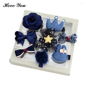 Hundkläder Heve You 10st/Lot Handgjorda hårtillbehör Present Box Charm Groom Bow Cat Bow Christmas Cilp Pet Acessory