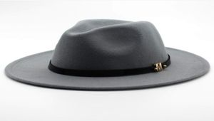 Seioum New Brand Wool Men039s Black Fedora Hat For Gentleman Woolen Wide Brim Jazz Church Cap Vintage Panama Sun Top Hat D190119471222