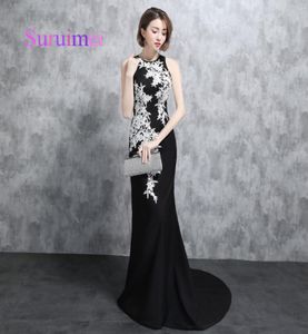 Robe De Soiree 2020 Mermiad Evening Long Dresses Jewel Floor Length Appliques Formal Evening Gown Abendkleider7002705