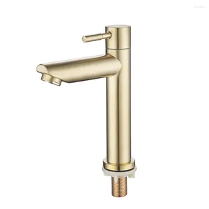 Bathroom Sink Faucets Stainless Steel Faucet Washbasin Tap Home Vintage Brushed Gold Cold Toilet Repair Parts