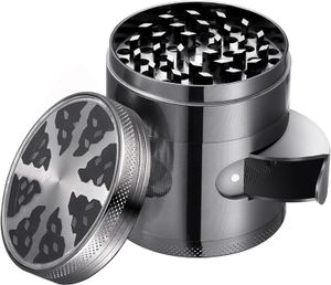 Zinc Alloy 60MM 4 Layers Tobacco Grinder Manual Cigarette Tobacco Grinder Smoke Mill Herbal Herb Spice Mill Grass Smoke