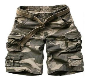 2019 Summer Men Army Green Camouflage Shorts Casual Camo Kneelength Mens Cargo Short Trousers Bermudas Hombre Shorts With Belt Y19109659