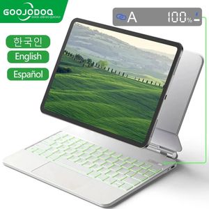 Goojodoq Magic Keyboard Case for iPad Pro 11 12.9 12 9 iPad Air 5 Air 4 10.9 Backlight LCD Display Cover Smart 240509