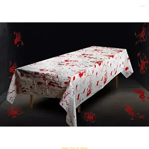 Table Cloth Petrifying Halloween Tablecloth Menacing Bloodstained Design Cover For