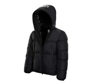 Jaqueta inteira Down Casual Outdoor Puffer quente de pato branco letras com capuz