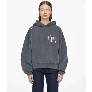 Women's Hoodies Autumn and Winter 22 New Nordic Womens AB Classic Letter Print Wash Old Fried Snow Fried Loose Hoodie