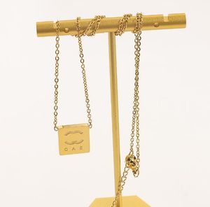 Colar de grife de gola feminina Chain Gold Chain Jóias de luxo Ajustas Ajustas de festas de casamento de moda Casal 1327