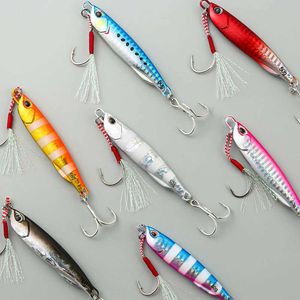 Przynęty Przynęty 2021 Japonia metalowa łyżka wysięgnika 10/15/20/30/40/50 g Shaw Casting Jib Fish Sea Bass Bass Bucketq240517