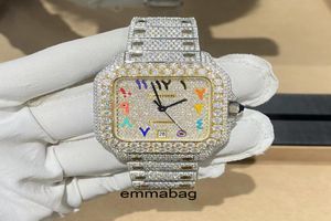 Icedout Watch Hiphop Rapper 2022 Natural Moissanie Watch Movement Ice Starry KK Watch 675L2127387
