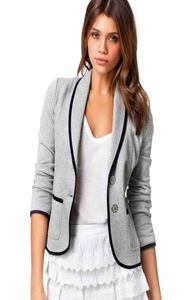 Blazer Coat Womens Jackets Herumn Casual Slim Blazer Anzug Jacke Fashion Lady Anzüge Taschen Business Kerbe 8261933