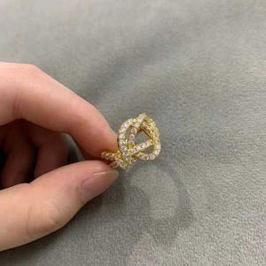 Designer Brand 925 Całkowicie pure srebrny pierścień diamentowy unisex z trzema kolorami pełna bransoletka xzfu