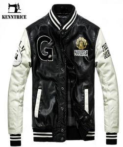 Ganzes Kenntrice Baseball Leder Jacke College Jaqueta Couro Men039s Pu Leder Jacke Street Jacke Hochwertiger Herbst 9408246