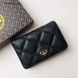 Lyxvarumärke handväska designer rabatt handväska ny kvinnors väska vikta plånbok kort dragkedja zero plånbok läder kortsäck låda qsah