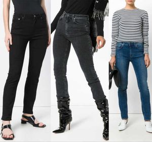 Women039s Jeans Nordic toteme casual jeans high waist elastic Slim small narrow feet slim pencil women039s pants2354297