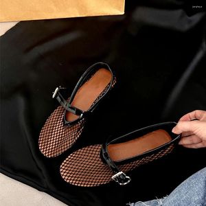 Buty swobodne aneikeh flat Mary Jane Mesh Women Ballet Mokestwarzki Summer Luxury Ladie