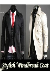 Whole 2016 New Fashion korean coat jacket men Slim Classic Double breasted wool coat jacket windbreaker 4 sizes 2 colors2628471