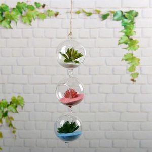 Vases Wall Hanging Ball Glass Vase Terrarium Hydroponic Plant Decorative Bottle Micro Landscape Home Decor DIY Candlestick