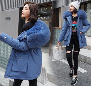 New Parkas With Hooded Female Women Winter Coat Thick Down Cotton Pockets Jacket Womens Outwear Parkas Ps Size XXXL1610897