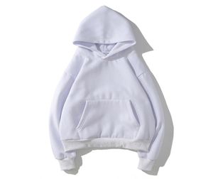 S5XL Sıcak Erkek Hoodie Kadın Erkek Sweatshirtler Gevşek Büyük ve Uzun Kapüşonlu 2022 Bahar Sonbahar Katı Beyaz Renk Hip Sokak Giyim Kaputu3835853