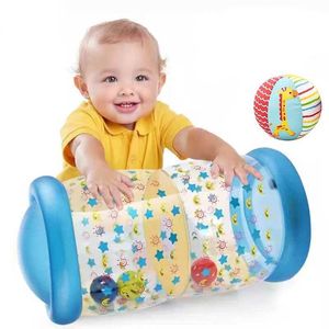 Sand Play Water Fun Inflatable baby crawling roller toy with joystick and ball PVC preschool education toy early childhood development fitness toy Q240517