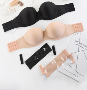 2018 Sexy Gathering Invisible Bras Bralette Bielizna Kobiety Push Up Strapless Bra Brassiere Brassiere Fandwired Back Bras1815878