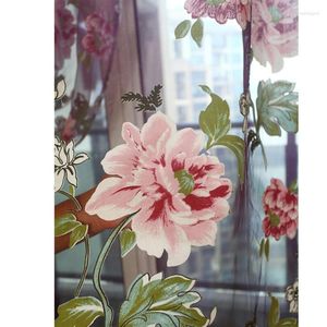 Curtain Curtains Home Decoration Living Room Bedroom European Style Minimalist Large Flower Transmitting Utility Gauze