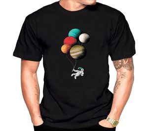 Planeta de balão Harajuku Cartoon Cosmonaut Moon Funny Print Men039s Tshirt Manga curta Tshirt Casual STREETHEAW SHIRL MEN S58042337