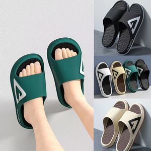 Flippers para homens e mulheres, duráveis para passeios de verão, esportes de solado espesso para chinelos de praia de solado macio de solado de solado 38-45