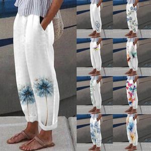 Women's Pants For Women Dressy Casual Spring And Summer Fashion Printed Trousers Pocket Clothes