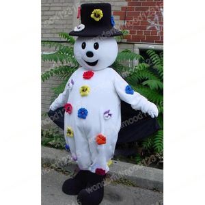 2024 personagem mascote de boneco de neve trajes Hallowen Desempenho Desempenho Vendas Promoção de Vendas de Natal Traje para Mulheres