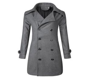 2020 New Winter Wool Coat Men Leisure Long Sections Woolen Coats Men039s Casual Fashion JacketsCasual Men Overcoat F826085932836