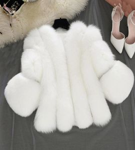 S4XL 모피 코트 여성 겨울 따뜻한 흰색 분홍색 가짜 모피 코트 우아한 두꺼운 따뜻한 외곽 가짜 가짜 재킷 MUJER 381695419